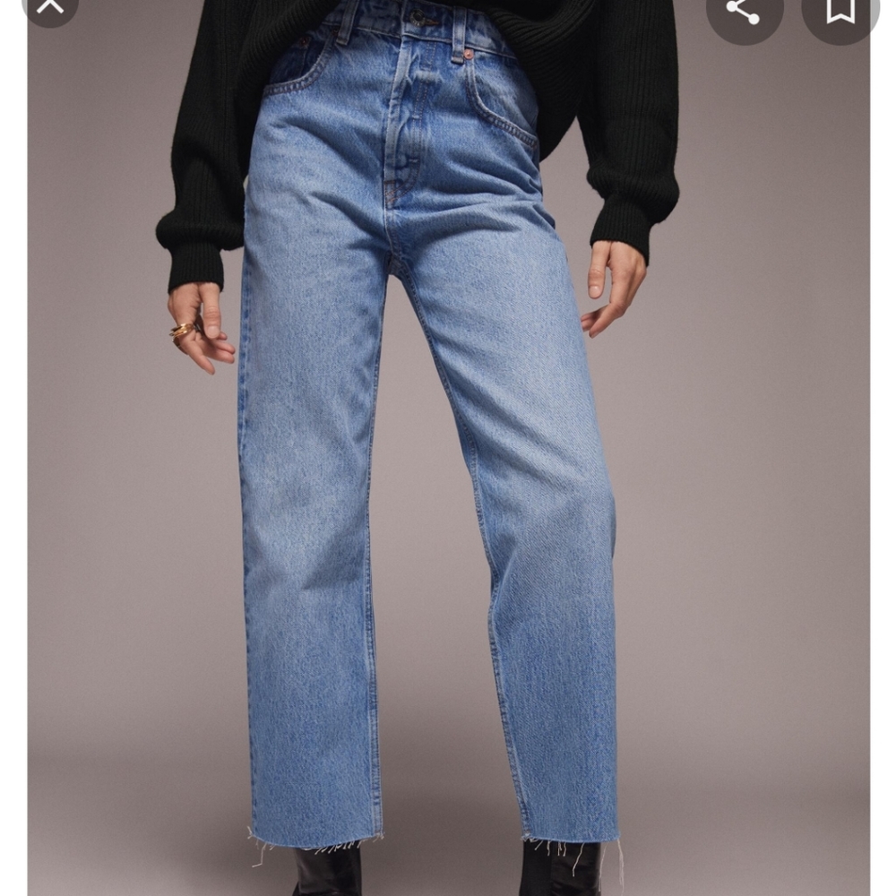 Zara hi rise ankle jeans